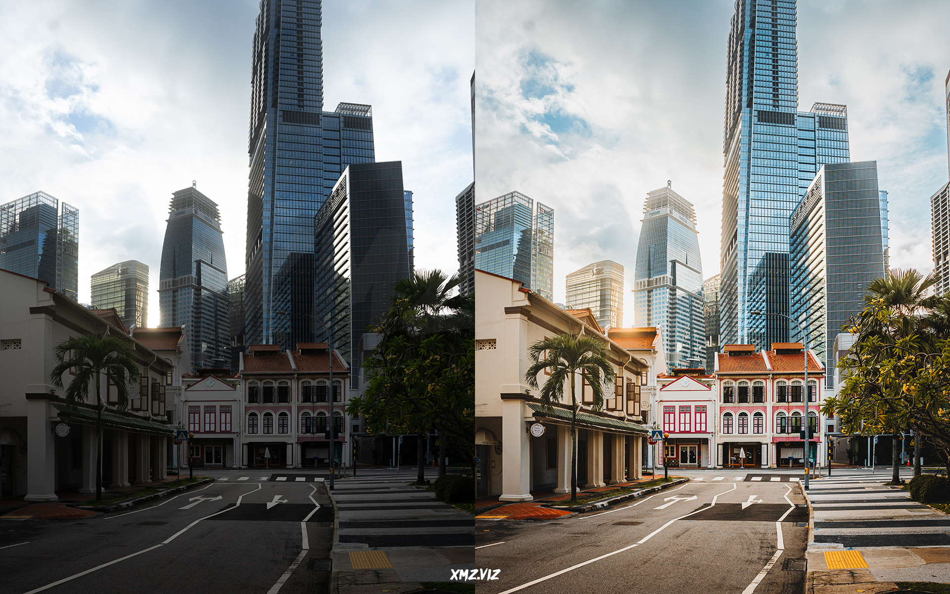 before and after photo of Craig Road, Tanjong Pagar in Singapore